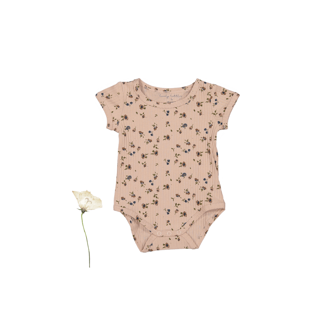 The Printed Short Sleeve Onesies - Floral Blush