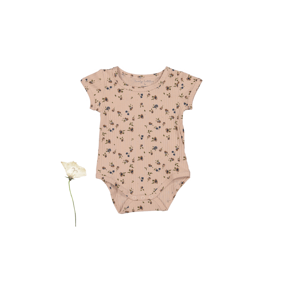 The Printed Short Sleeve Onesies - Floral Blush