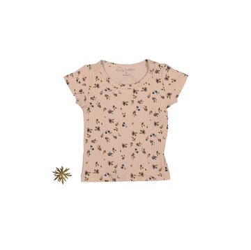 The Printed Short Sleeve Tee - Floral Blush