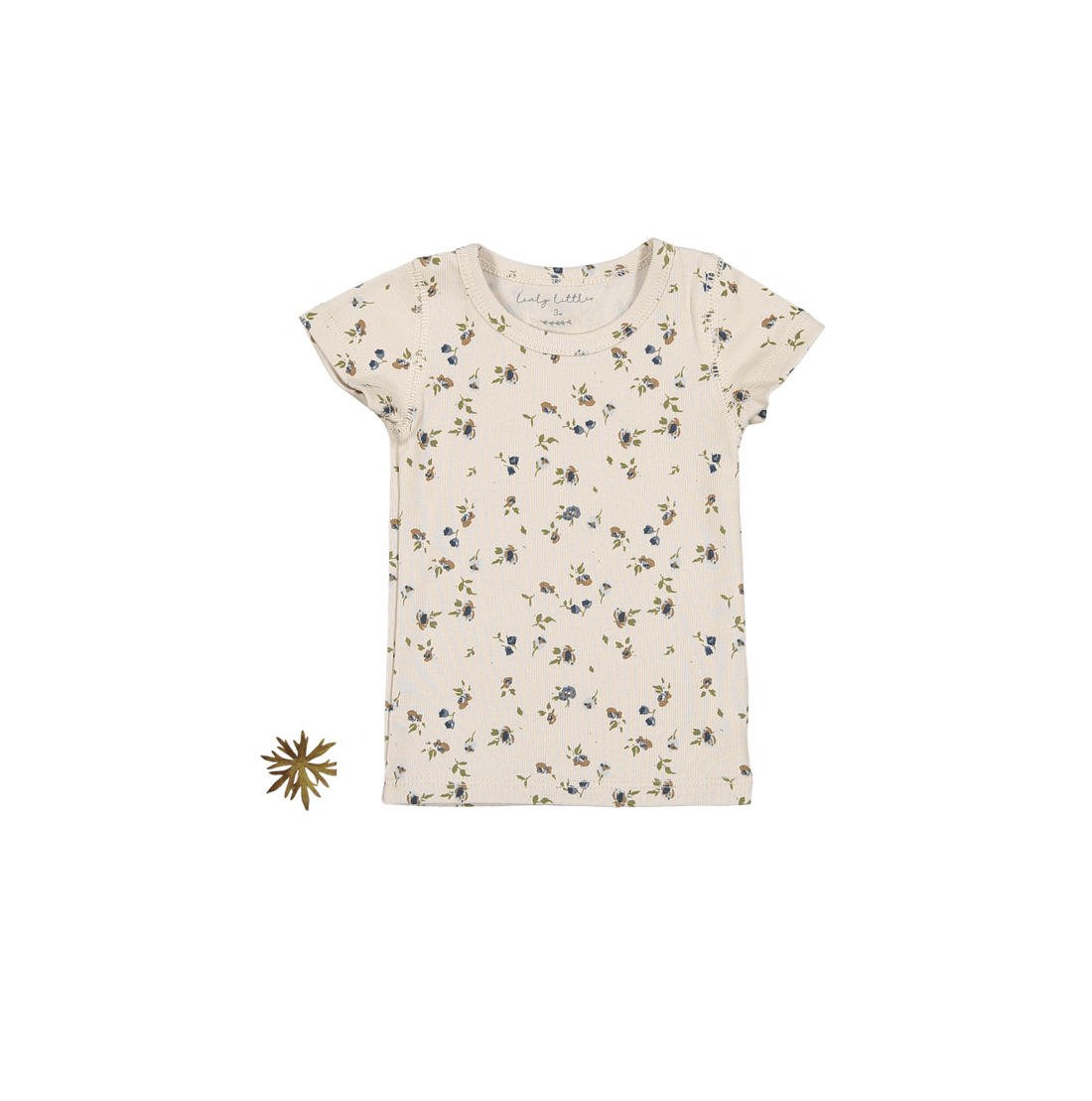 The Printed Short Sleeve Tee - Floral Sand