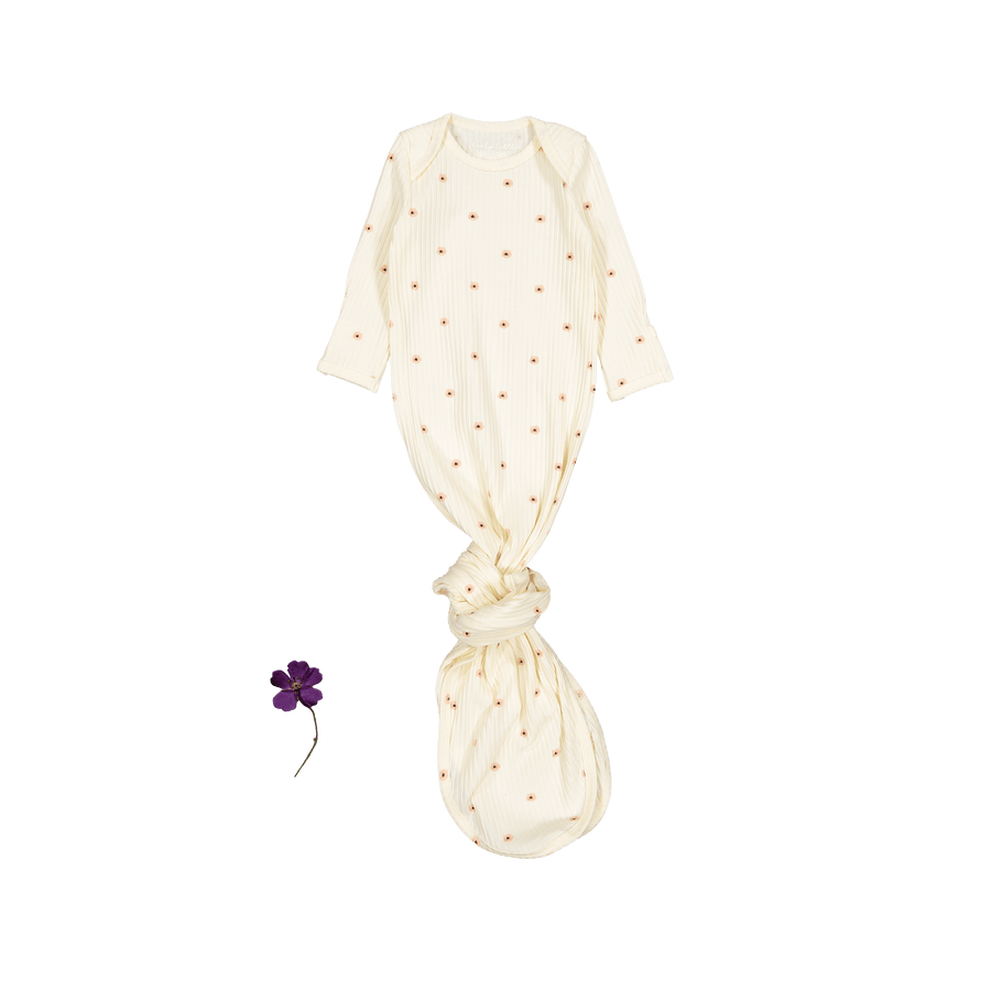 The Printed Baby Gown - Butter Flower