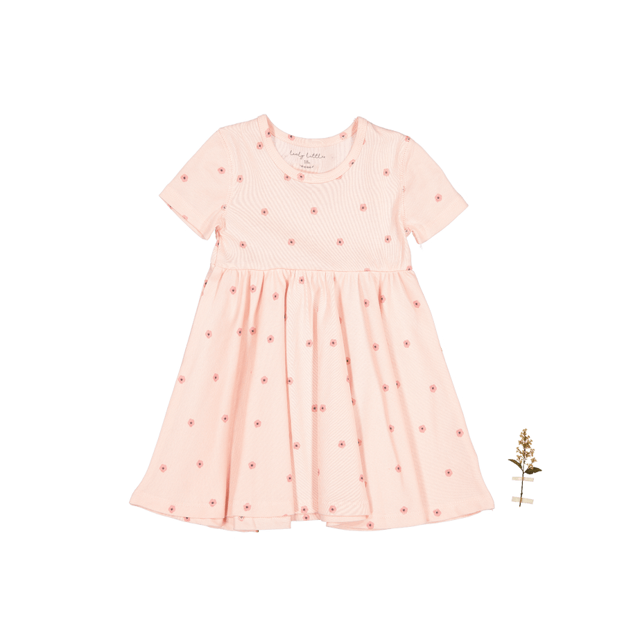 The Printed Short Sleeve Dress - Rose Flower
