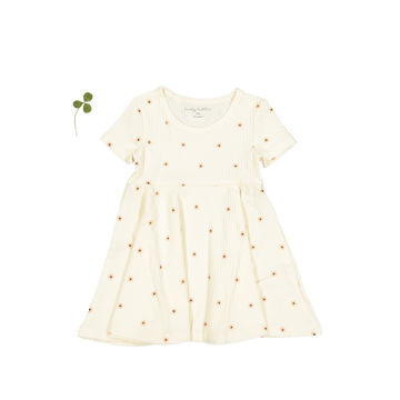 The Printed Short Sleeve Dress - Butter Flower