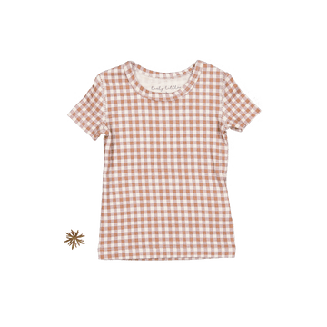 The Printed Short Sleeve Tee - Rosewood Gingham