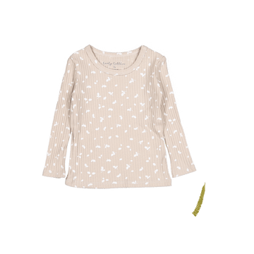 The Printed Long Sleeve Tee - Sand Petal