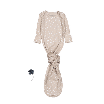 The Printed Baby Gown - Sand Petal