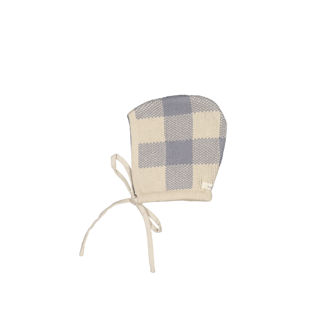 The Gingham Knit Bonnet - Slate