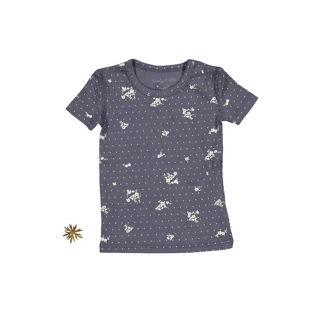 The Printed Short Sleeve Tee - Steel Floral