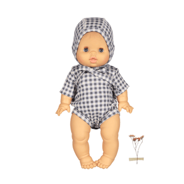 The Printed Doll Clothes - Steel Gingham