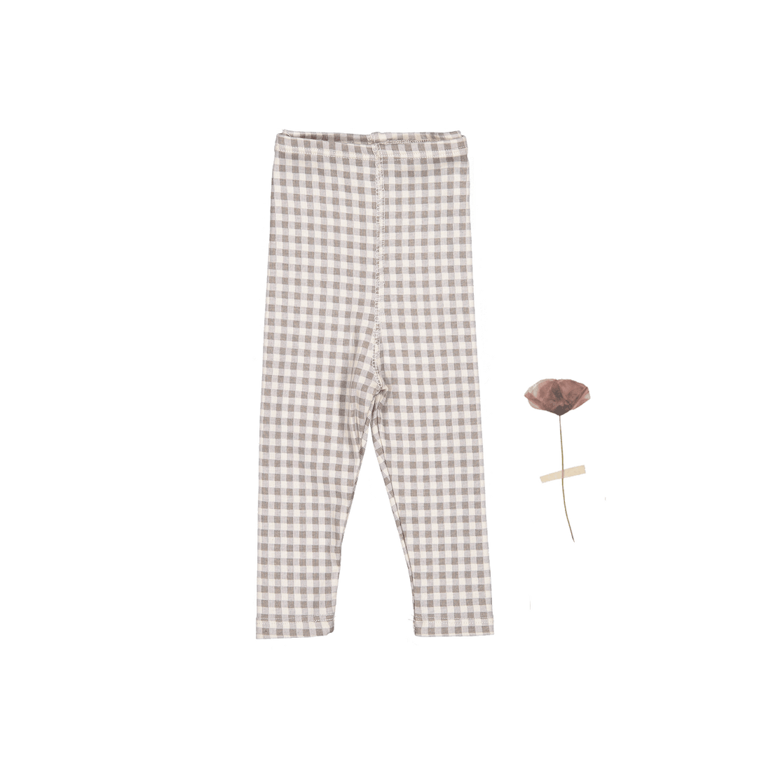 The Printed Legging - Taupe Gingham