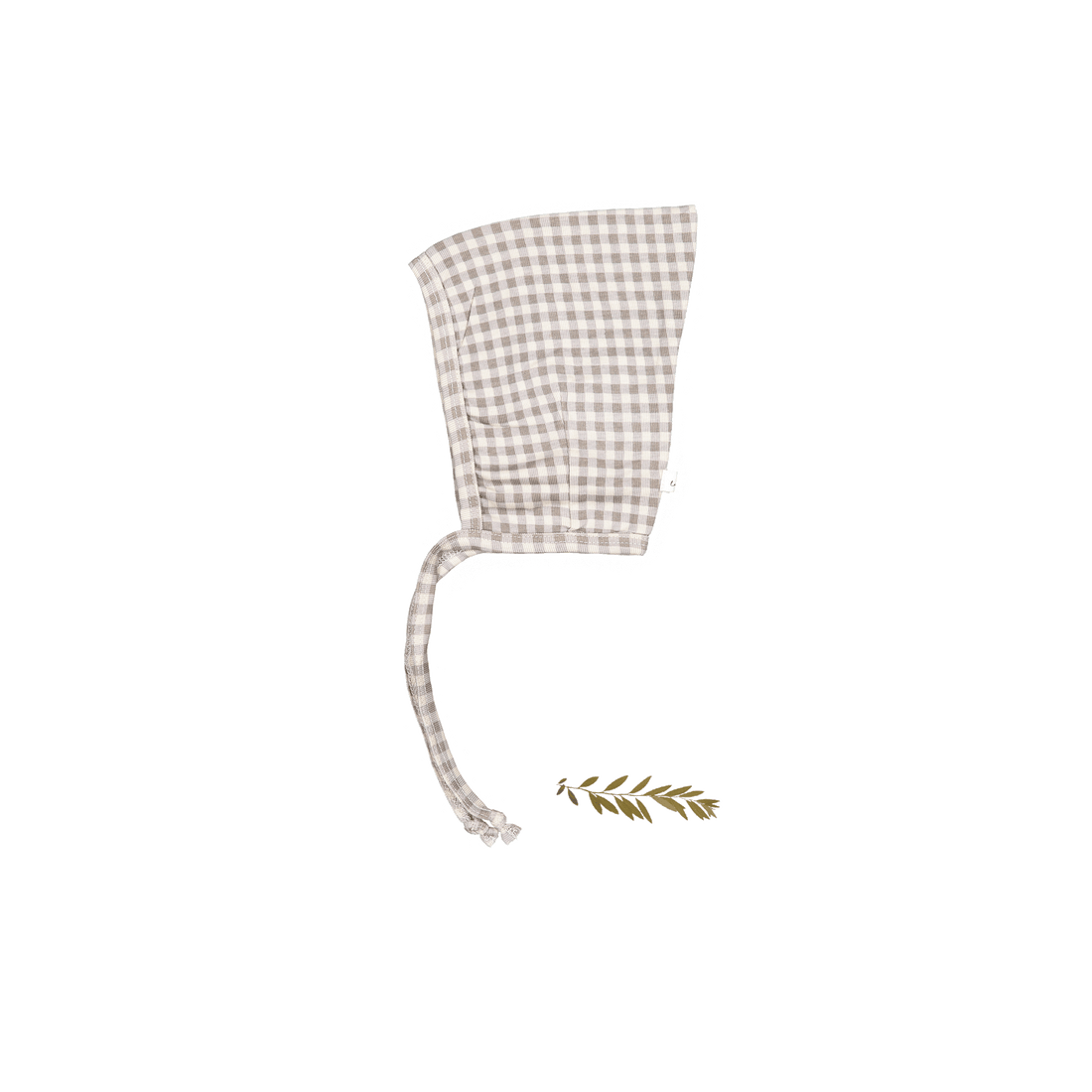 The Printed Pixie Bonnet - Taupe Gingham