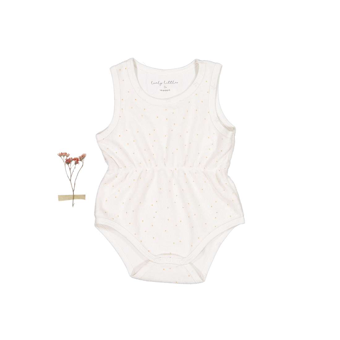 The Terry Romper - Pearl Dot